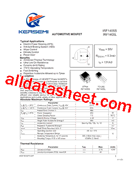 IRF1405L型号图片