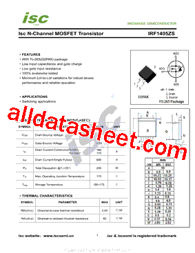 IRF1405ZSTRL7PP型号图片