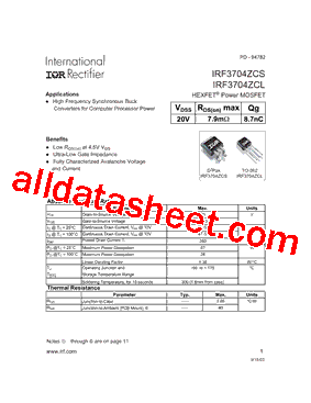 IRF3704ZCS型号图片