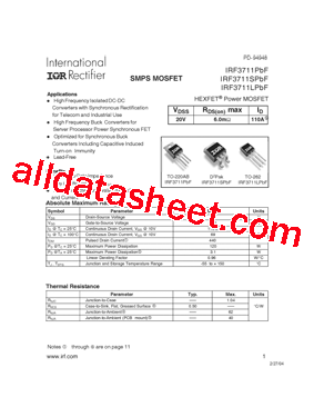 IRF3711PBF型号图片