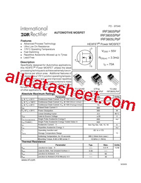 IRF3805LPBF型号图片