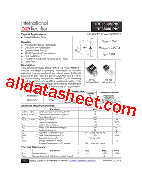 IRF3808SLPBF型号图片