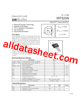 IRF520NSPBF型号图片