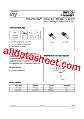 IRF630MFP型号图片