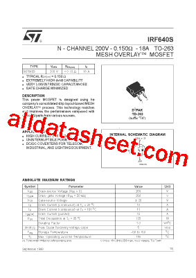 IRF640STRLPBF型号图片