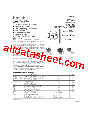 IRF644型号图片