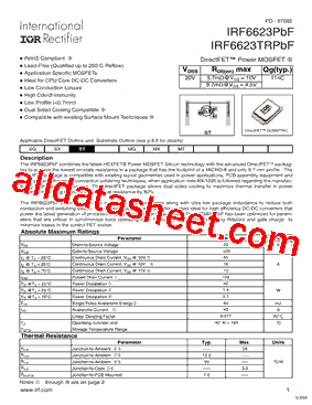IRF6623PBF型号图片