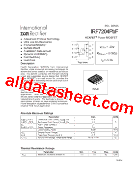 IRF7204PBF型号图片