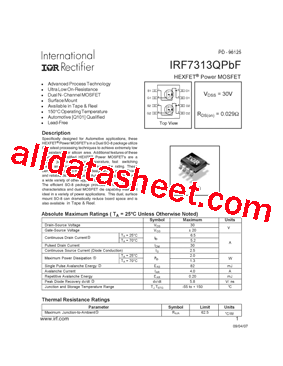 IRF7313QPBF型号图片