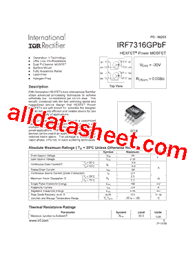 IRF7316GPBF型号图片