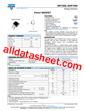 IRF740STRLPBFA型号图片