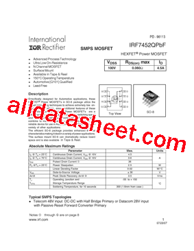 IRF7452QPBF型号图片