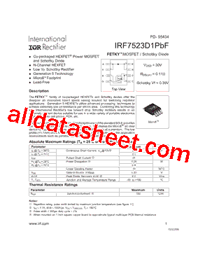 IRF7523D1PBF型号图片