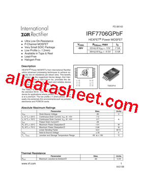 IRF7706GPBF型号图片