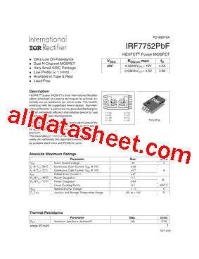 IRF7752PBF型号图片