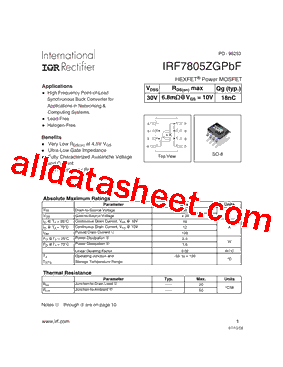 IRF7805ZGPBF型号图片