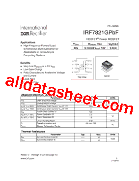 IRF7821GPBF型号图片