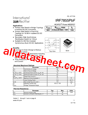 IRF7855PBF型号图片