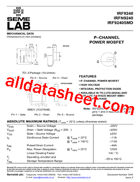 IRF9240SMD型号图片