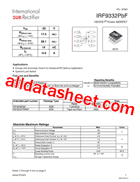 IRF9332PBF型号图片