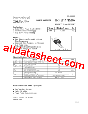 IRFB11N50APBF型号图片