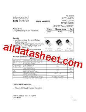 IRFB31N20DPBF型号图片