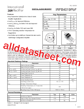 IRFB4019PBF型号图片