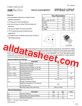 IRFB4212PBF型号图片
