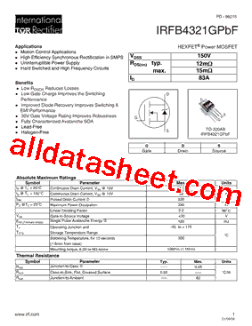 IRFB4321GPBF型号图片