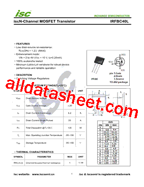 IRFBC40LCPBF型号图片