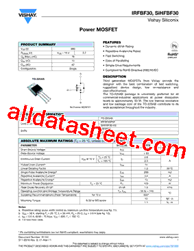 IRFBF30SLPBF型号图片
