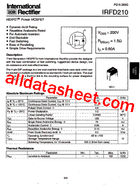 IRFD210PBF型号图片