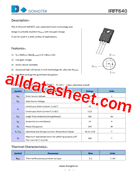 IRFF640型号图片