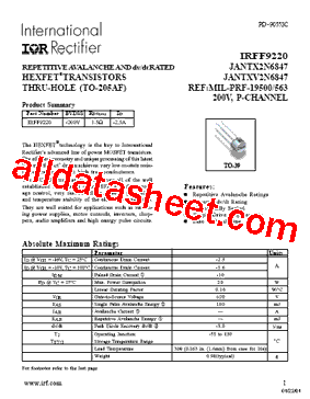 IRFF9220型号图片