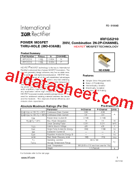 IRFG5210型号图片