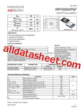 IRFH5004TR2PBF型号图片