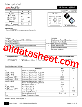 IRFHM8235PBF型号图片