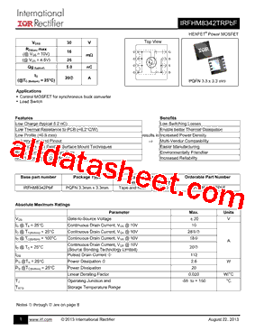 IRFHM8342PBF型号图片