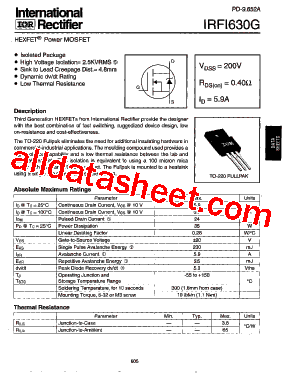 IRFI630GPBF型号图片