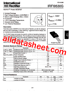 IRFI9530GPBF型号图片