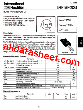 IRFIBF20GPBF型号图片