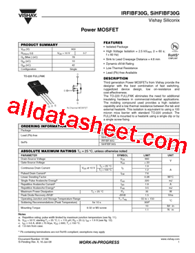 IRFIBF30GPBF型号图片