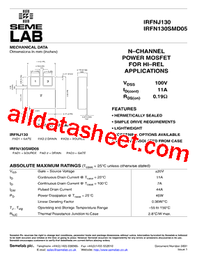 IRFN130SMD05型号图片