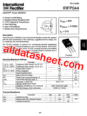 IRFP044NPBF型号图片