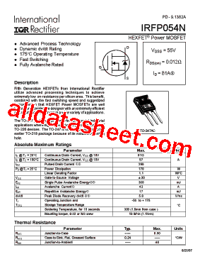 IRFP054NPBF型号图片