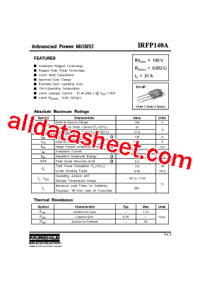 IRFP140A型号图片
