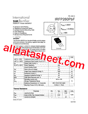 IRFP260PBF型号图片