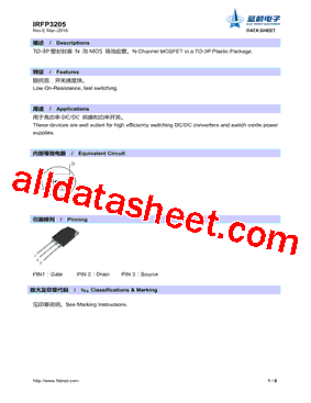 IRFP3205型号图片