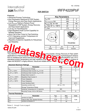 IRFP4229PBF型号图片