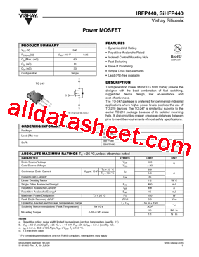IRFP440PBF型号图片
